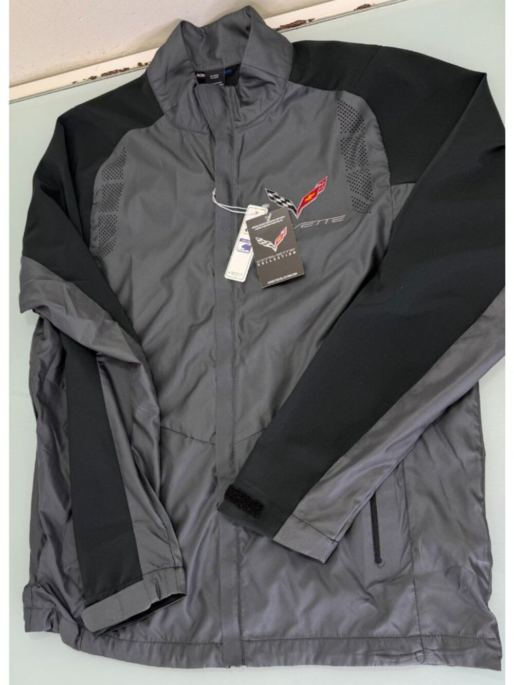 Chevy Corvette Performance Jacket Mens M Full Zip Lightweight Vented Rain Wind